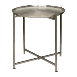 Teller, Auf Rack, Aluminium, Scratch-Silber, 48 X 45 Cm