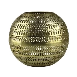 Windlichtkugel Gold Metall, Ca. 26 Cm