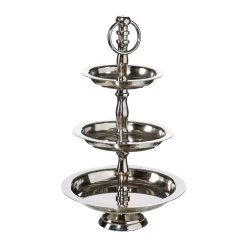 Etagere, Basic, Aluminium, 3 Ebenen, Silber