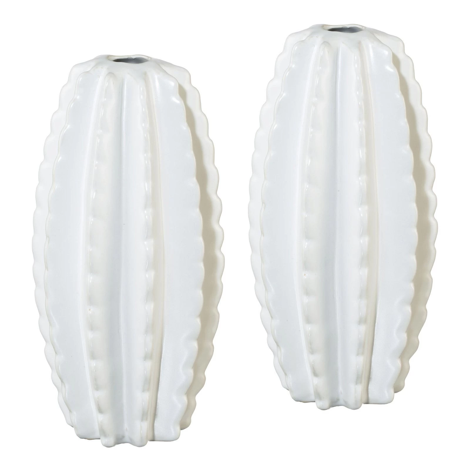 Vase Kaktus, 2er-Set, Keramik, Weiß, 20,5 X 10,5 X 10,5 Cm 3 Vase Kaktus, 2er-Set, Keramik, Weiß, 20,5 X 10,5 X 10,5 Cm