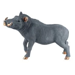 Dekofigur Wildschwein, Polyresin, In Gold Und Grau, L 54,5 Cm, Höhe 38 Cm