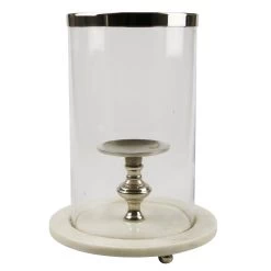 Windlicht, Silber, Höhe 37,5 Cm