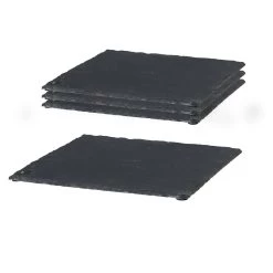 Fashion Garden Store 19 Schiefer-Dekoplatte, 4er-Set, Anthrazit, 30 X 30 X 0,5 Cm