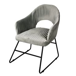 Stuhl, Grau, Stoffbezug, Höhe 80 Cm T 63 Cm