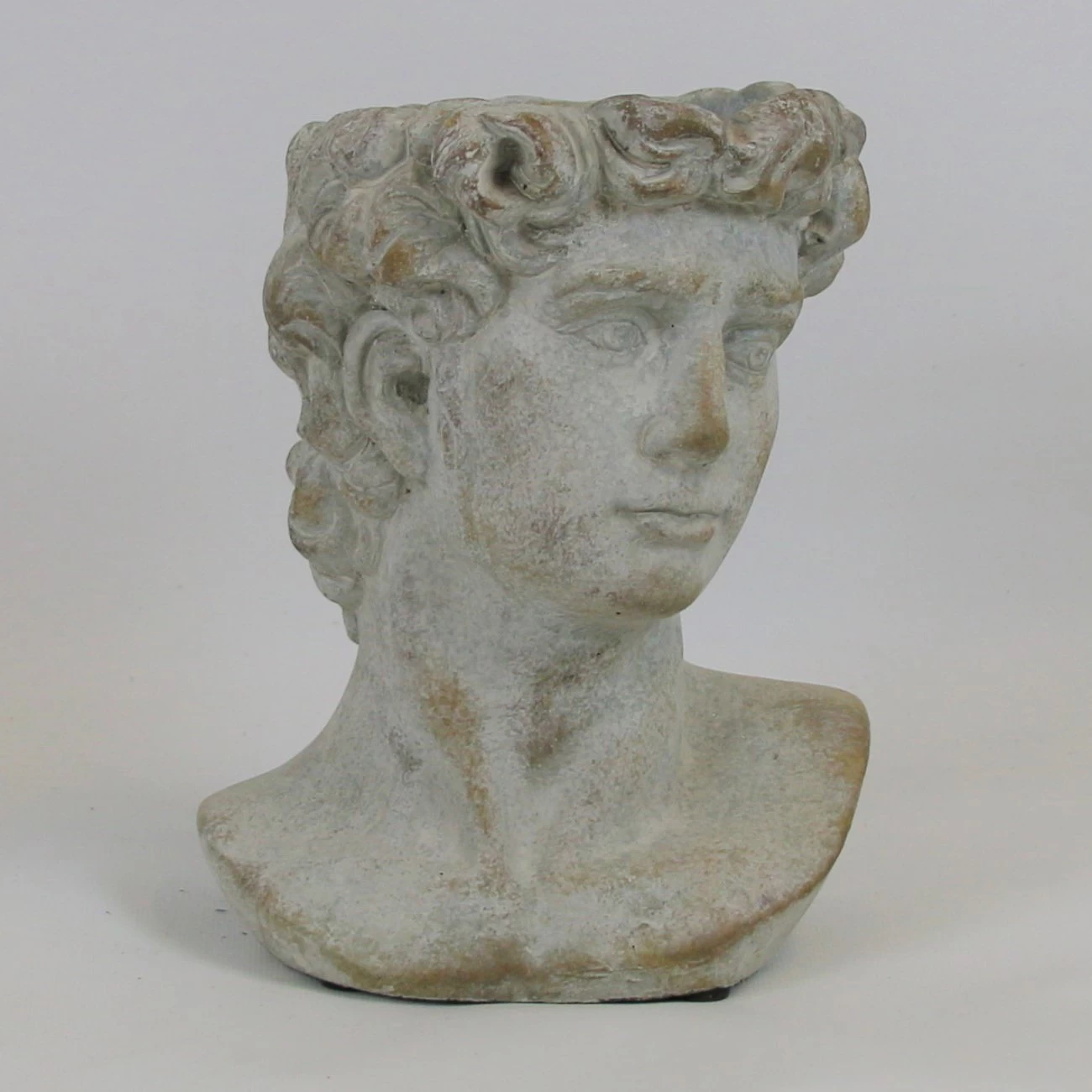 Zement-Pflanzkopf 'Caesar', Weiß 3 Zement-Pflanzkopf 'Caesar', Weiß