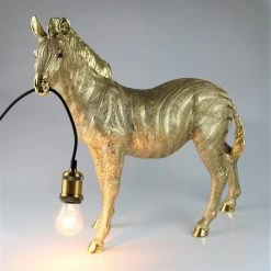 Deko-Lampe 'Zebra', Gold, 22 X 55 X H 51 Cm