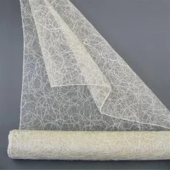 2er-Set Dekostoffrolle, Net Embroider, In Creme, 40 X 300 Cm