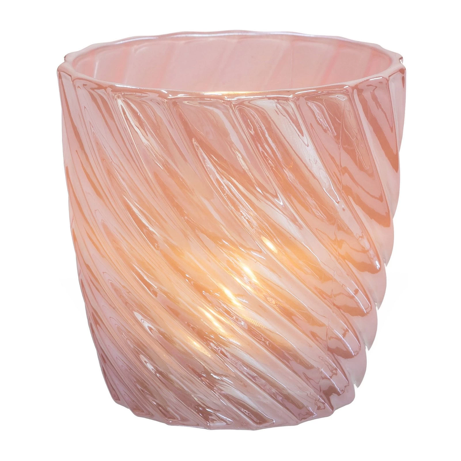 Teelicht Curled LUSTER, 4er-Set, Glas, Rosa 3 Teelicht Curled LUSTER, 4er-Set, Glas, Rosa