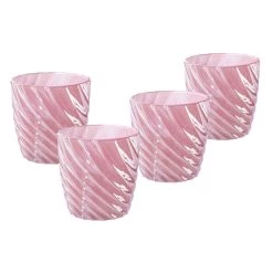 Teelicht Curled LUSTER, 4er-Set, Glas, Rosa 6 Teelicht Curled LUSTER, 4er-Set, Glas, Rosa -Fashion Garden Store 0860300496 Glas Teelicht curled LUSTER rosa 4erSet 80201