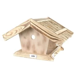 Kölle Vogelfutterhaus Aus Kiefernholz, Mit Strohdach, Ca. 30 X 38 Cm