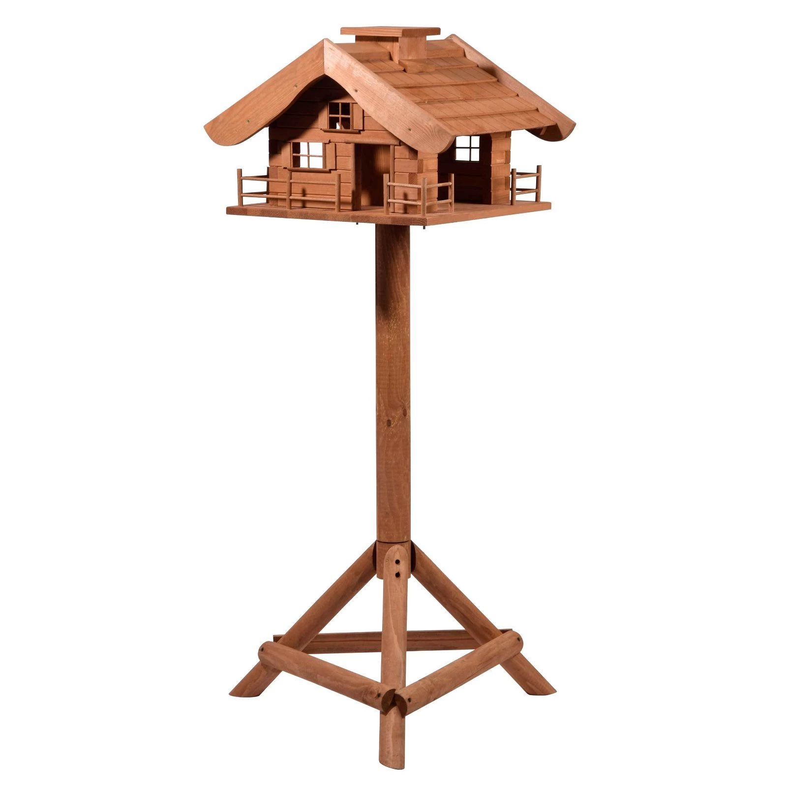 Vogelfutterhaus Almhütte Mit Liebevollen Details, Inkl. Ständer, FSC®, Ca. 56 X 46 X 35,5 Cm 4 Vogelfutterhaus Almhütte Mit Liebevollen Details, Inkl. Ständer, FSC®, Ca. 56 X 46 X 35,5 Cm – Bild 2