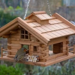 Vogelfutterhaus 'Almhütte 2.0', Braun, Holz 12 Vogelfutterhaus 'Almhütte 2.0', Braun, Holz -Fashion Garden Store 0910101449 Vogelfutterhaus Almhuette 2 96587