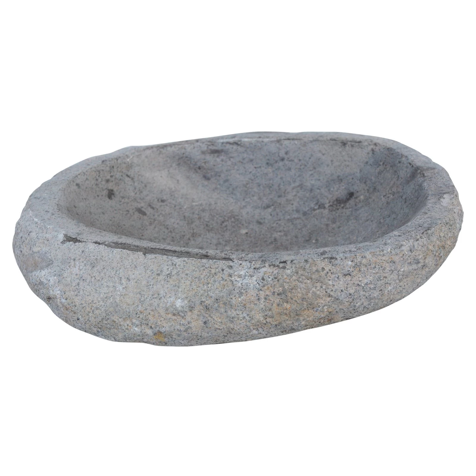 Vogeltränke 'Fluss-Stein', Grau, Naturstein, 6 X 20 X 20 Cm 3 Vogeltränke 'Fluss-Stein', Grau, Naturstein, 6 X 20 X 20 Cm