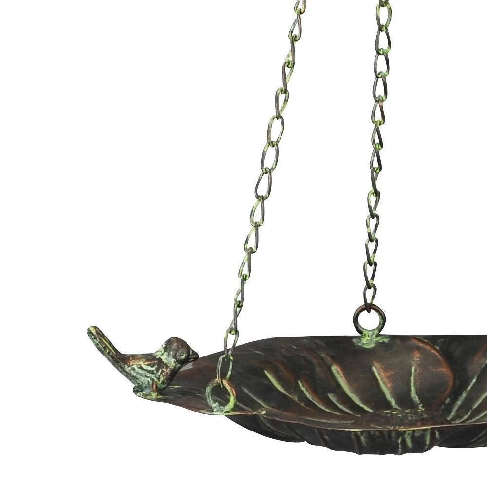 Vogeltränke Mit Kette, Bronzeoptik, 28 X 24 X 6 Cm 4 Vogeltränke Mit Kette, Bronzeoptik, 28 X 24 X 6 Cm – Bild 2