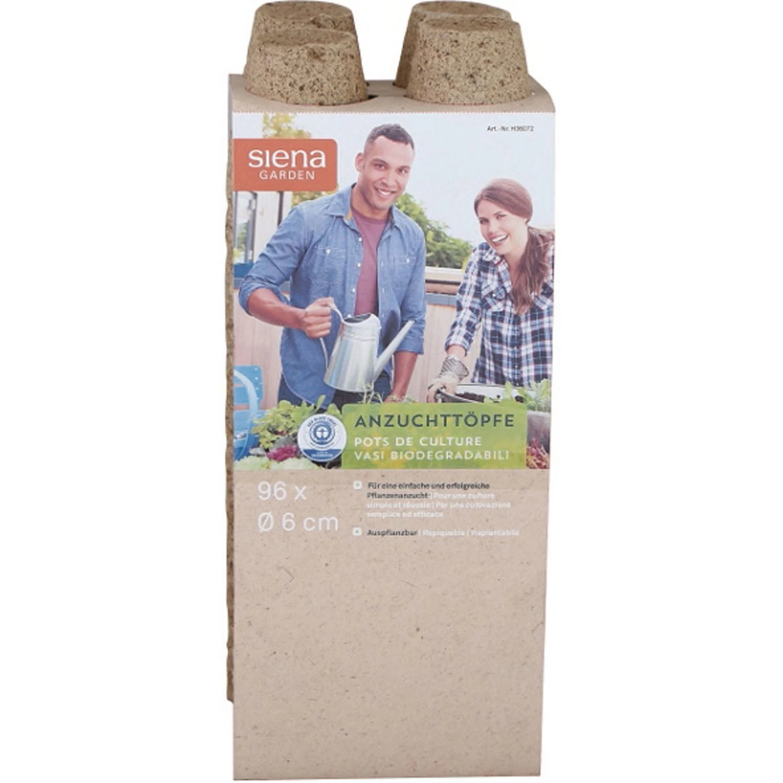 Bio-Anzuchttöpfe Rund, Braun 3 Bio-Anzuchttöpfe Rund, Braun