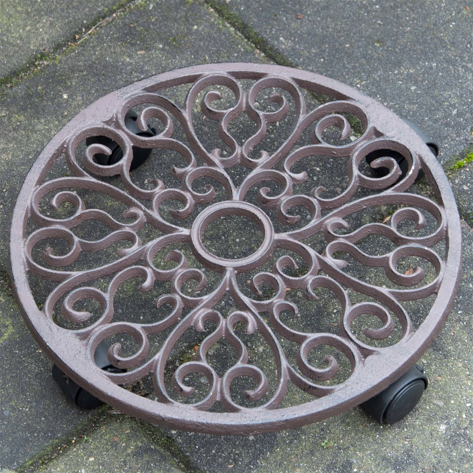 Pflanzenroller L, Braun, Gusseisen, 34,5 X 34,5 X 6,4 Cm 3 Pflanzenroller L, Braun, Gusseisen, 34,5 X 34,5 X 6,4 Cm