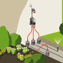 Wasserverteiler, Gardena, Bis 6 Anschlussgeräte, Für Bewässerungscomputer -Fashion Garden Store 0930101138 Wasserverteiler automatic 8 61555