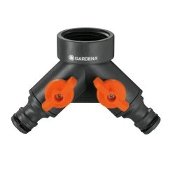 2-Wege-Wasserventil, Gardena, 1/2" - 5/8", 21 Mm Wasserhahn, Gewinde 26,5 Mm