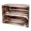 Holzkiste Mit Regal, Quer, 50 X 30 X 40 Cm 2 Holzkiste Mit Regal, Quer, 50 X 30 X 40 Cm -Fashion Garden Store 0940700245 Holzregal Standard Quer neu geflammt 50x40x30cm 70719
