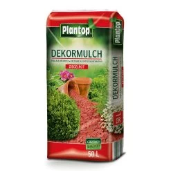 Plantop Dekormulch Ziegelrot, 1950 L Gesamt, 39 Sack á 50 Liter -Fashion Garden Store 0960200191 Plantop Dekormulch 10 40mm ziegelrot 50l 78112