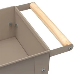 Hochbeet-Trolley Mit Rädern, Taupe, Metall, 75 X 35 X 80 Cm, 47 L -Fashion Garden Store 0980250143 Urban Garden Trolly auf Raedern taupe 2 84526