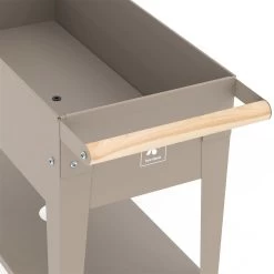 Hochbeet-Trolley Mit Rädern, Taupe, Metall, 75 X 35 X 80 Cm, 47 L -Fashion Garden Store 0980250143 Urban Garden Trolly auf Raedern taupe 5 84523