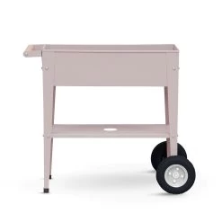 Hochbeet-Trolley Mit Rädern, Taupe, Metall, 75 X 35 X 80 Cm, 47 L -Fashion Garden Store 0980250143 Urban Garden Trolly auf Raedern taupe 6 84521