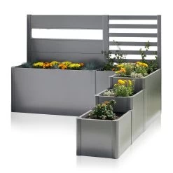 Terrassenabgrenzung 'Da Vinci' Mit Sichtschutz, Quarzgrau-metallic 5 Terrassenabgrenzung 'Da Vinci' Mit Sichtschutz, Quarzgrau-metallic -Fashion Garden Store 0980250189 DaVinci Terrassenabgr mit Sichtschutz quarzgrau metallic 104514