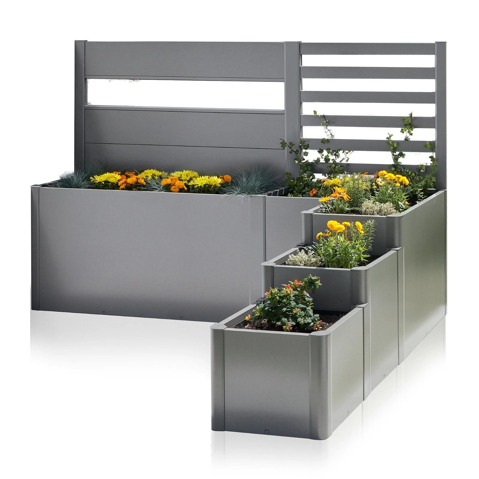 Terrassenabgrenzung 'Da Vinci' Mit Sichtschutz, Quarzgrau-metallic 4 Terrassenabgrenzung 'Da Vinci' Mit Sichtschutz, Quarzgrau-metallic – Bild 2