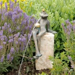 Gartenfigur "Froschkönig Gunter" Von Rottenecker, Bronze, Höhe: 32 Cm