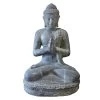 Buddha Sitzend, Grau, Steinguss, 45 X 30 X 23 Cm -Fashion Garden Store 0980305980 sitzender Buddha Indien 100489