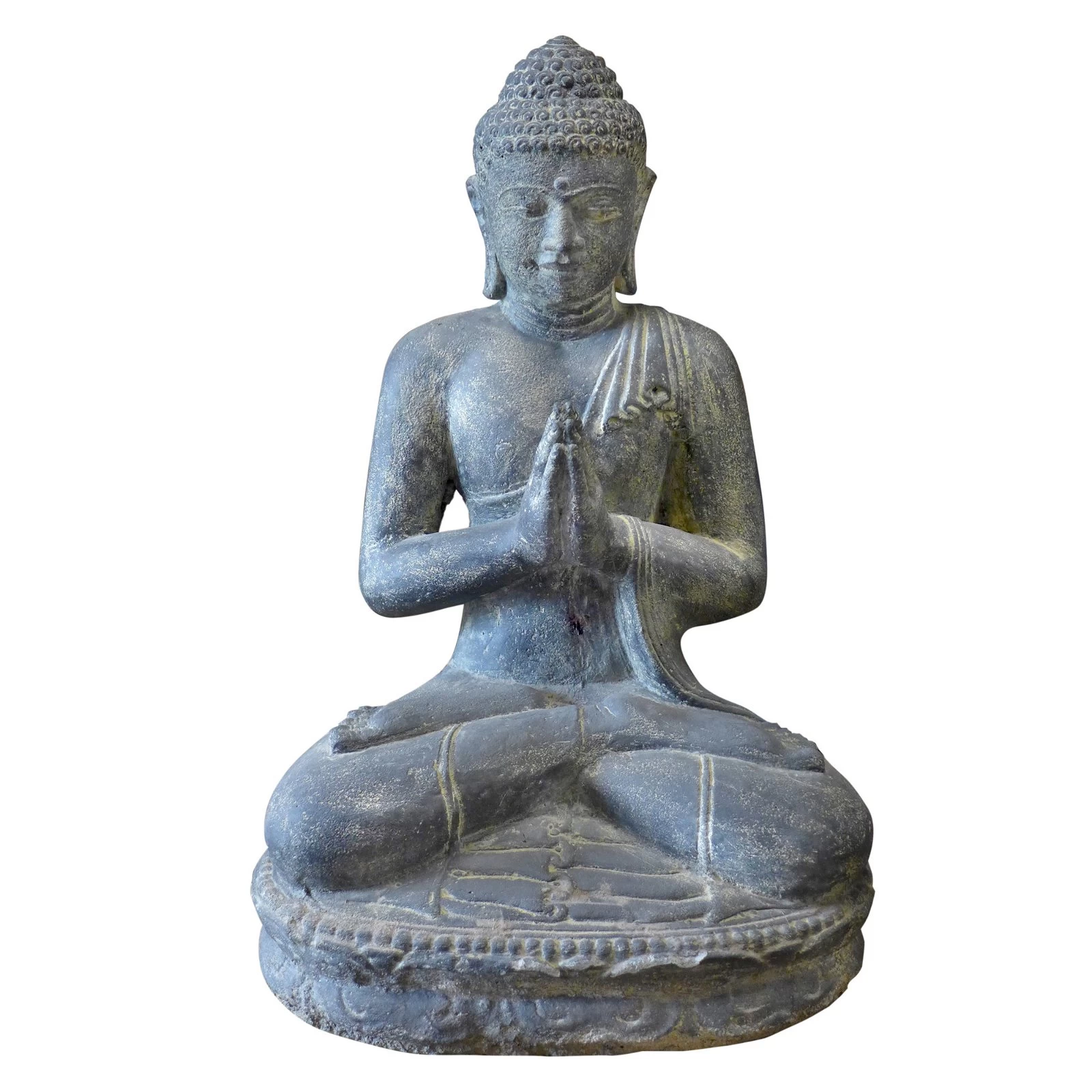 Buddha Sitzend, Grau, Steinguss, 45 X 30 X 23 Cm 3 Buddha Sitzend, Grau, Steinguss, 45 X 30 X 23 Cm