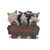 Katzen-Willkommensschild, H 25 X T 8 X B 28 Cm -Fashion Garden Store 0980306777 Katzen Willkommen H25 x B28 x T8 cm 122171