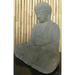 Buddha-Statue, Trockensteinguss, 53 X 40 X 65 Cm -Fashion Garden Store 0980306821 buddha aus trockensteinguss 2 123368