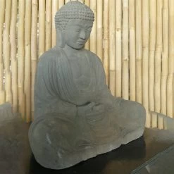 Buddha-Statue, Trockensteinguss, 53 X 40 X 65 Cm -Fashion Garden Store 0980306821 buddha aus trockensteinguss 3 123370