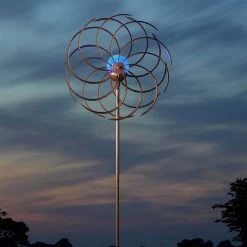 Solarwindrad Spiro, Integrierte Solarkugeln, 130 X 38 Cm -Fashion Garden Store 0980403755 Solar Windrad Spiro2 64775