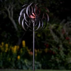 Solarwindrad Spiro, Integrierte Solarkugeln, 130 X 38 Cm -Fashion Garden Store 0980403755 Solar Windrad Spiro3 64774