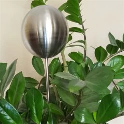 Beetstecker Rosenkugel, 20 Cm, Edelstahl / Matt Gebürstet, Rosenstab 80 Cm