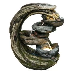 Brunnen, Holzoptik, 66 X 29 X 82 Cm