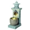 LED-Brunnen, Wasser, Schwarz, Polyresin, Ca. 50 X 21 X 28 Cm, 3,2 Kg -Fashion Garden Store 0980500183 LED Polybrunnen Wasser 113781