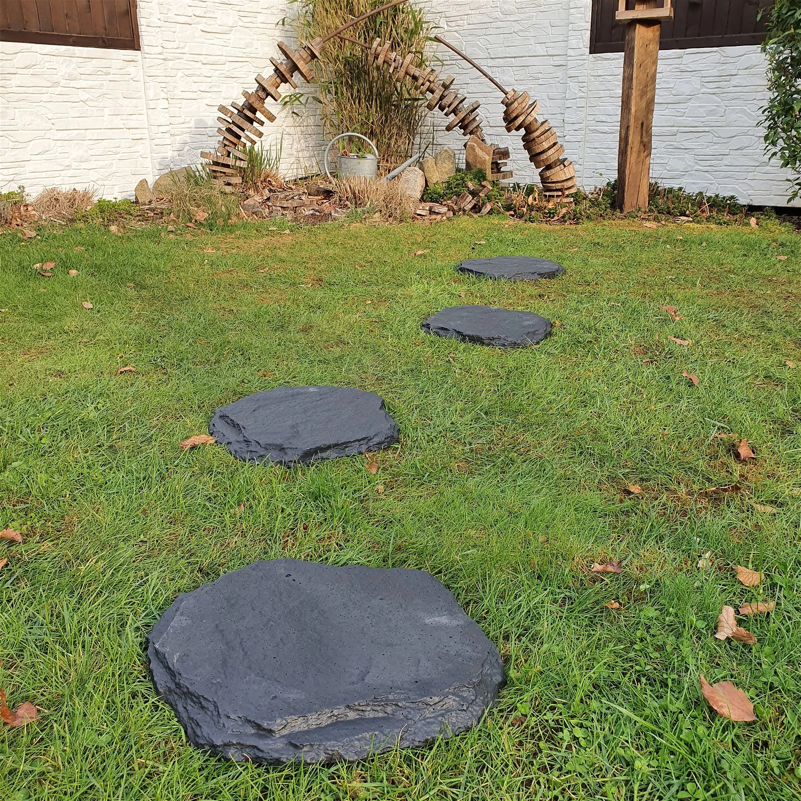 40er-Set Beton-Trittstein 'Typ A', Anthrazit, In Natursteinoptik, 42 X 37 X 3 Cm 3 40er-Set Beton-Trittstein 'Typ A', Anthrazit, In Natursteinoptik, 42 X 37 X 3 Cm