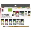 Decormatt Starterset, 1 Pinsel, 6x Decormatt Acryl á 15ml -Fashion Garden Store 1850700876 Dekormatt Starterset 6Farben Pinsel 86688