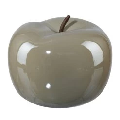 Fashion Garden Store 27 Dekoapfel PEARL, Keramik, Grau, 22 X 18 Cm