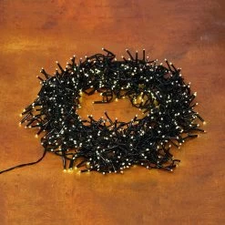 Kölle LED Lichterkette, Gruppenbeleuchtung Mit 288 Lichtern, Schwarz, 2,4 M, Warmweiß