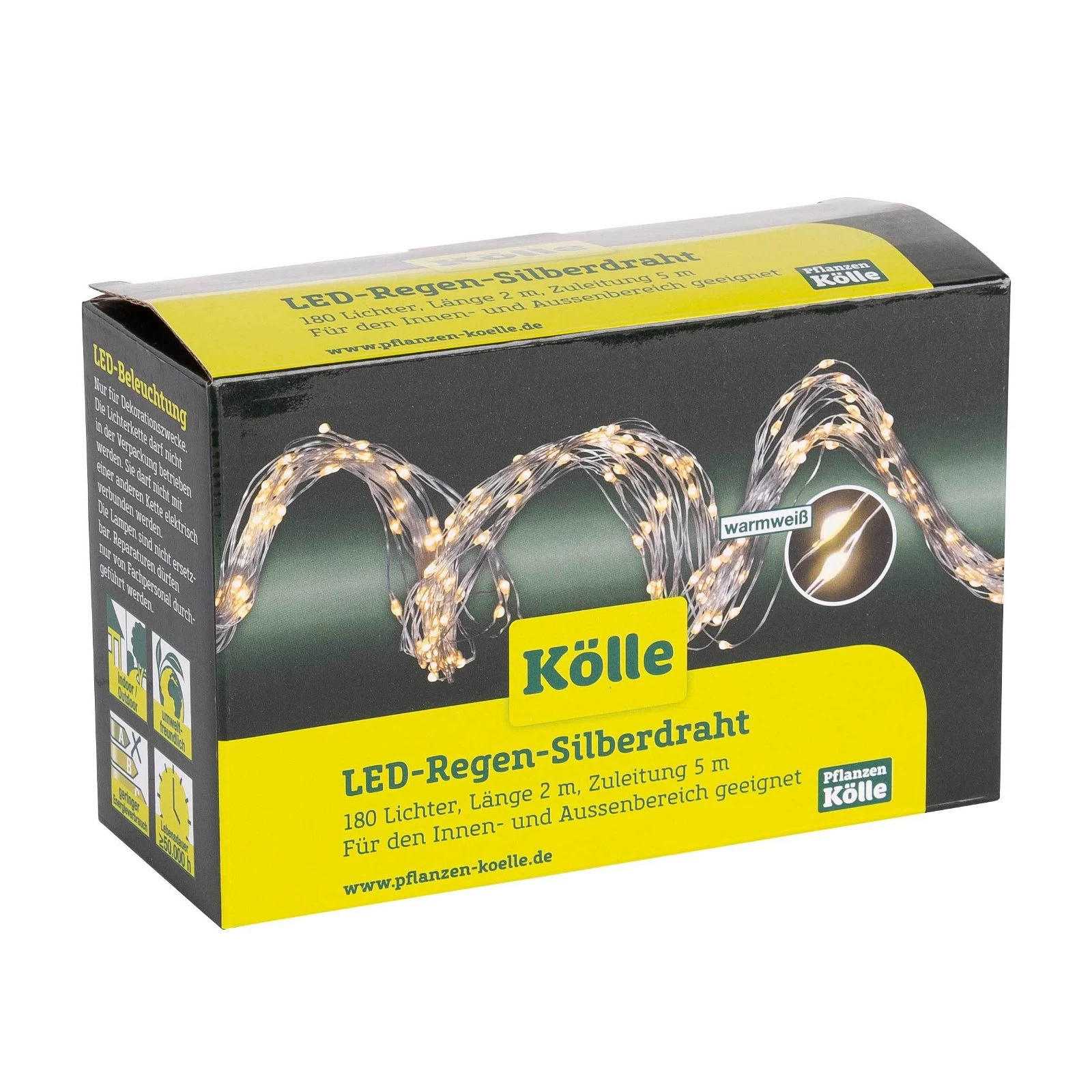 Kölle LED Regen 180 Lichter, Silberdraht, Warmweiß 4 Kölle LED Regen 180 Lichter, Silberdraht, Warmweiß – Bild 2