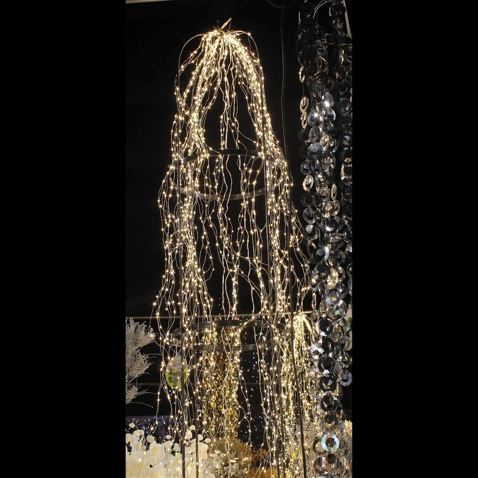 Kölle LED Regen 180 Lichter, Silberdraht, Warmweiß 6 Kölle LED Regen 180 Lichter, Silberdraht, Warmweiß – Bild 4