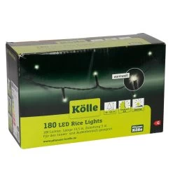 LED Lichterkette Rice Lights, 180 Lichter, Warmweiß, Länge 13,5 M -Fashion Garden Store 2040303891 LED Rice Lights 180L warmweiss 119947