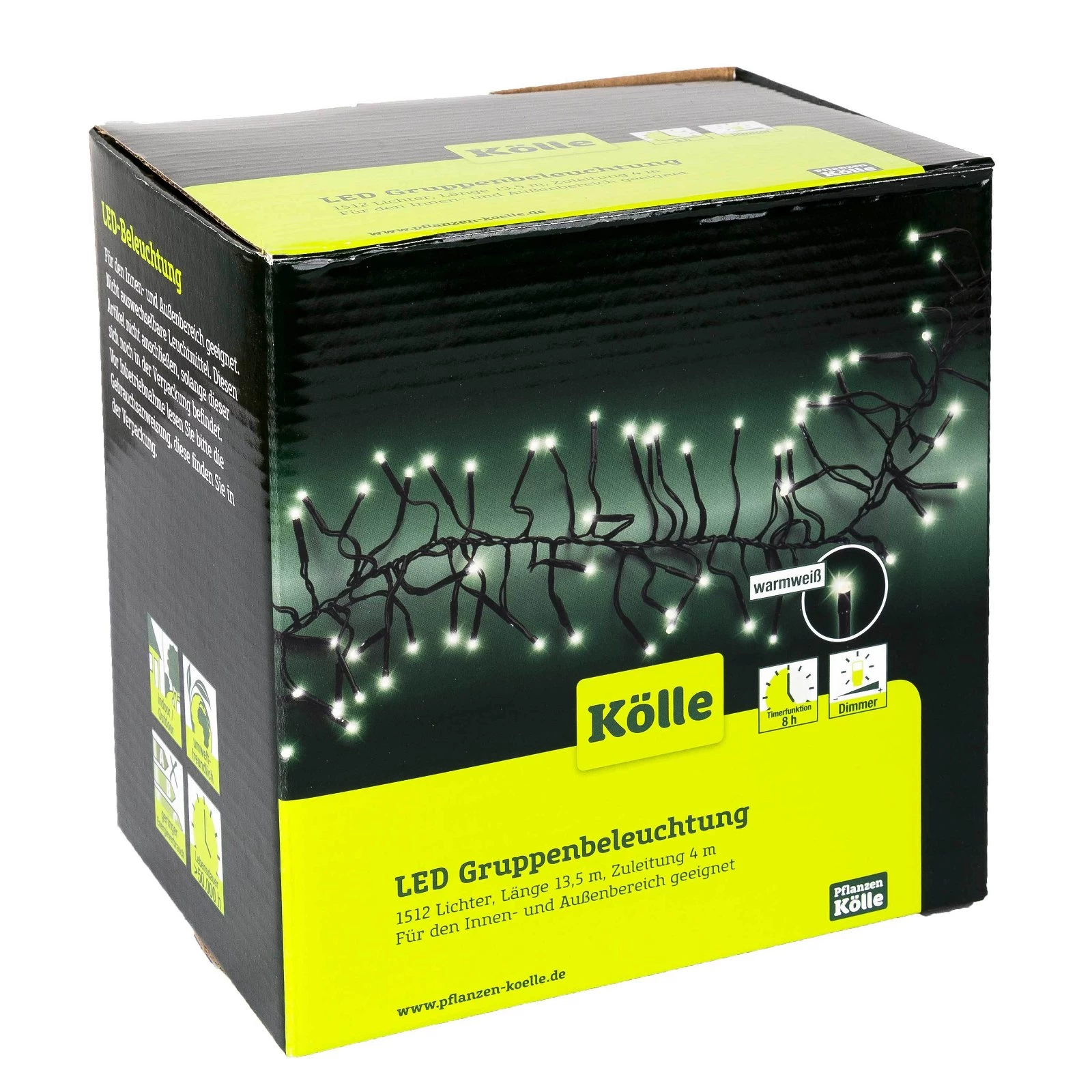 LED Lichterkette, Gruppenbeleuchtung, 1.512 Lichter, Warmweiß, 13,5 M 4 LED Lichterkette, Gruppenbeleuchtung, 1.512 Lichter, Warmweiß, 13,5 M – Bild 2