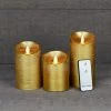 3er-Set LED-Echtwachskerze, Magic Flame, Gold, Fernbedienung, Batterie 1 3er-Set LED-Echtwachskerze, Magic Flame, Gold, Fernbedienung, Batterie -Fashion Garden Store 2040304723 LED Echtwachskerze Magig Flame gold 96703