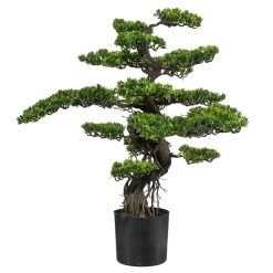 Kunstpflanze Bonsai Grün Mit Kunststofftopf, Ca. 90 Cm